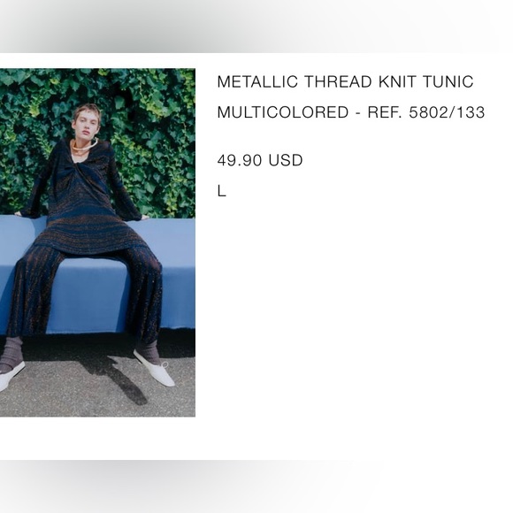 Zara Metallic thread knit tunic - Picture 5 of 5